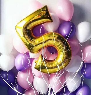 Цифра и 15 шаров любого цвета
