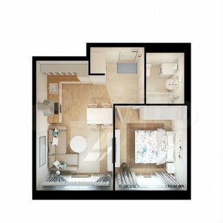 1-к квартира, 39.7 м², 20/25 эт.