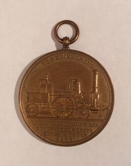 Медаль 1000-й паровоз компании Борзиг, 1858 год