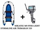 Комплект лодка stormline 320 + мотор mikatsu M9.9L объявление продам