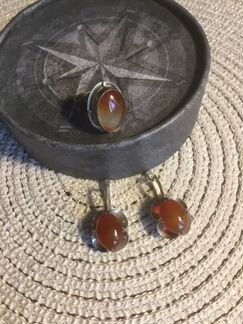 Серебряное кольцо с сердоликом
