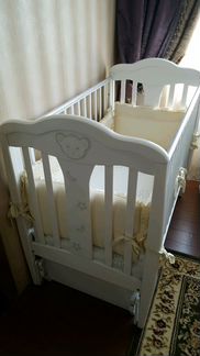 Детская кроватка Gandylyan, одеяло, подушка, борты