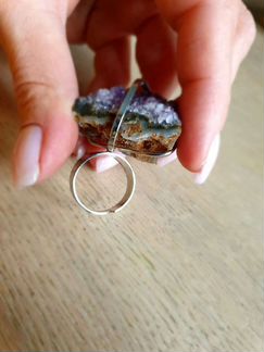 Кольцо с аметистом