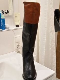 Сапоги zara girls из натуральной кожи, Р-Р 38,5