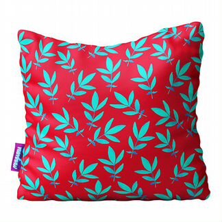 Декоративная подушка Листочки Цвет: Красный (29х29)