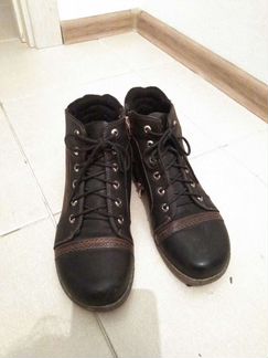 Ботинки темно коричневые иск кожа 38 рр