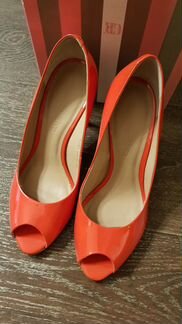 Туфли Tervolina (нат.кожа+лак) коралловый цвет