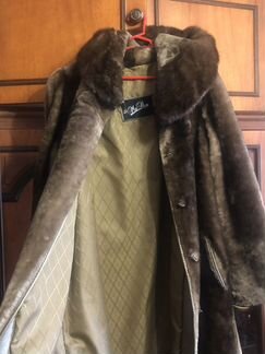 Шуба мирель из мутона с капюшоном