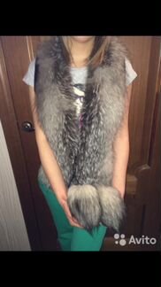 Жилетка чернобурка