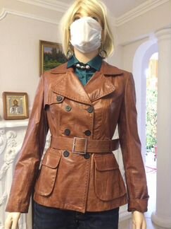 Кожаный жакет куртка Karen Millen Size UK 10