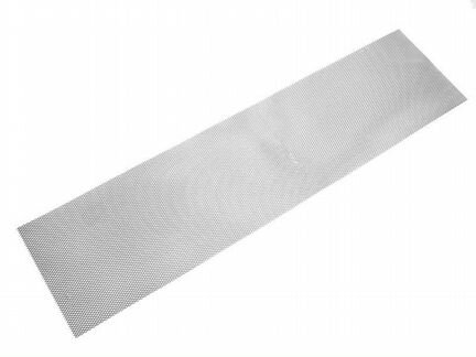 Облицовка радиатора (сетка декоративная) алюминий, 120 х 30 см, серебро, ячейки 10 х 5,5мм, Dollex DKS-135