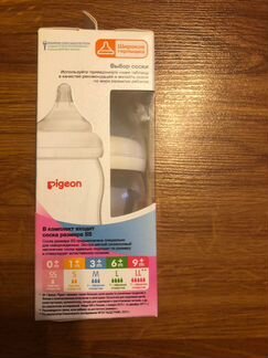 Бутылочка для кормления Pigeon Soft Touch 0+