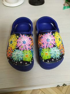 Кроксы детские светящиеся